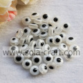 Solid White Bracelet Resin Plastic Beads Latest Design Necklace Evil Eye Beads Beads