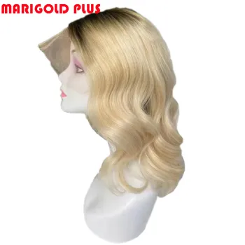 Golden Hair High Quality Virgin Remy Indian Natural Girls Hair Wig