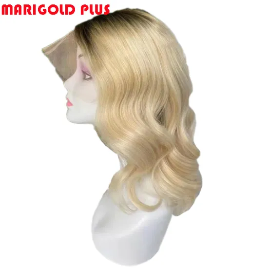Golden Hair High Quality Virgin Remy Indian Natural Girls Hair Wig