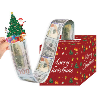 Christmas Money Box - Red New Christmas Party Decoration Birthday Gift Box