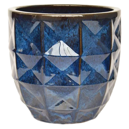 Promotional Round Pottery Diamond Pot Modern Large