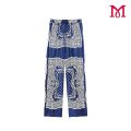 Pantalones holgados con estampado de bandana para mujer