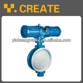 Pneumatic wafer butterfly valve