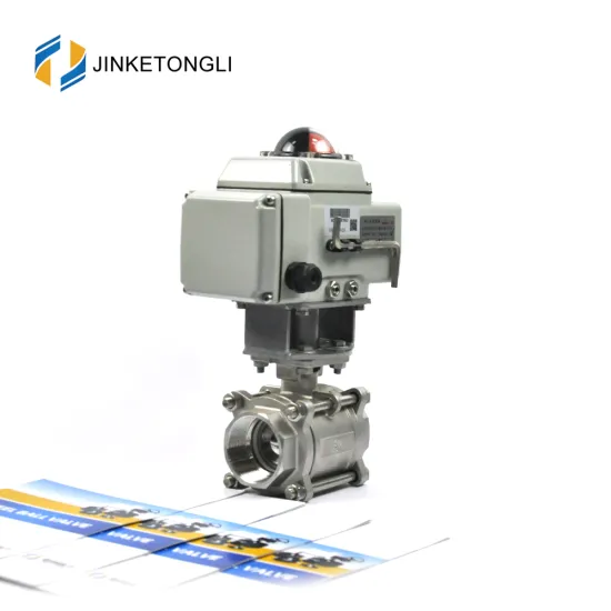 JKTLEB043 electric actuated v port electric actuator ball valve