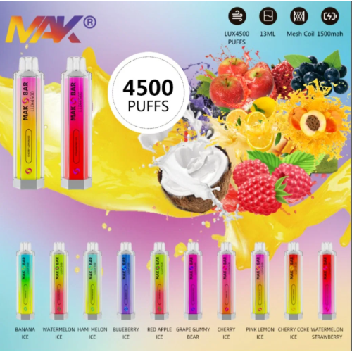 Mak Crystal Lux 4500 퍼프 일회용 vape