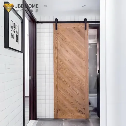 Solid Wood Interior Sliding Barn Door for Villa