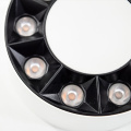 12W Black White Spotlight Round Surface Montada do Downlight