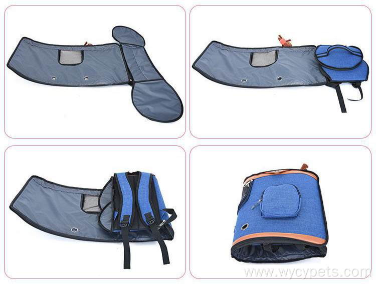Pet Folding Expandable Design Cat Carrier Backpack