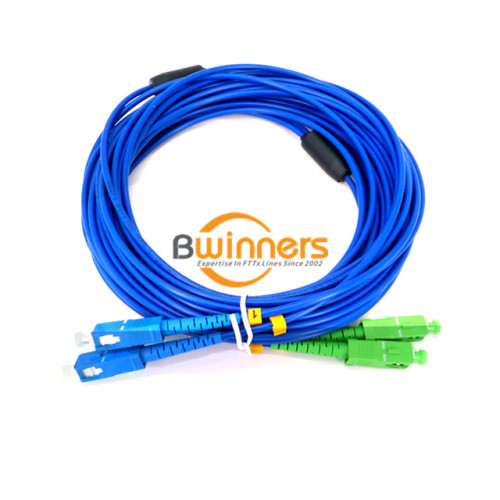 2F SC-SC SM หุ้มเกราะ PVC (OFNR) จัมเปอร์ไฟเบอร์กลางแจ้ง