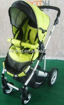 aluminum EN/CE certificate baby stroller with reversible handle big inflatable wheels