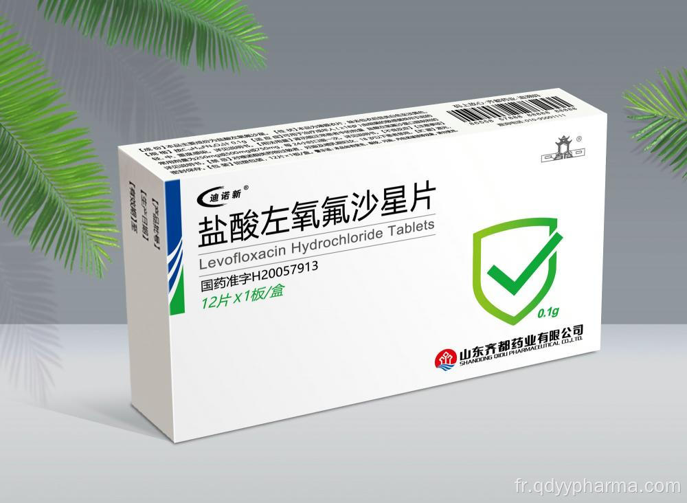 Comprimés de chlorhydrate de lévofloxacine 100 mg