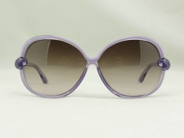 Shiny Transparent Lilac / Gradient Brown Lens Womens Sunglasses Tom Ford Ingrid Tf163 78f