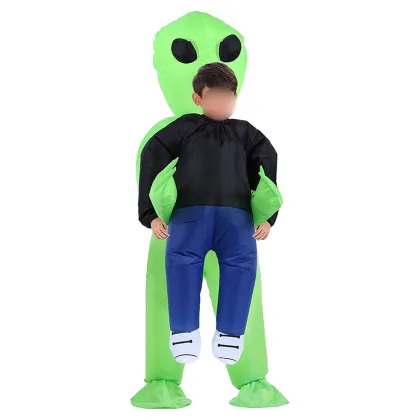 Inflatable Green Alien Dance Costume Halloween Gift Mascot