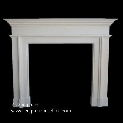 Simple Marble Fireplace Mantel