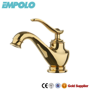 New China Factory Wash Basin Brass Bathroom Gold Faucet