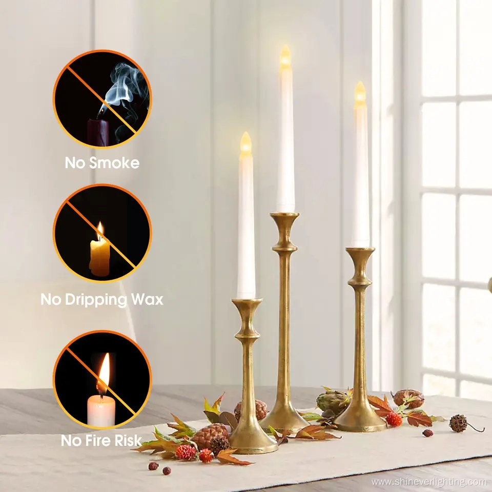 Flameless Timer Function Battery Flickering LED Tea Light