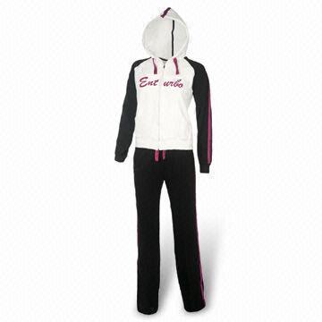 Women's Tracksuit with Hood, Embroidered Lettering Enturbo on Front
