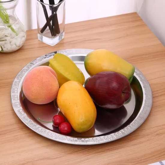 Stainless Steel Dishes Apple fruit Plates