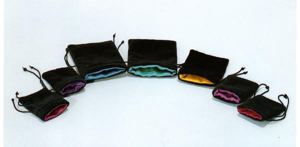 Colorfull velvet phone bag with logo printed