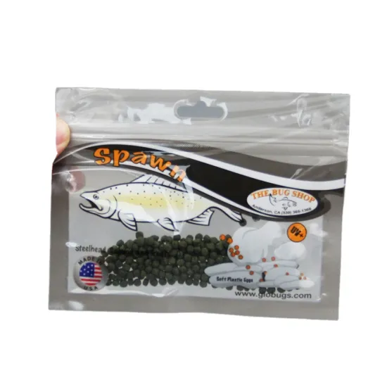 Recycle Biodegradable Soft Plastic Fishing Lure Packaging Fish Bait Packing Bag With Ziplock