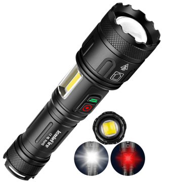 26650 torcia da lavoro ricaricabile di pannocchia - Lanterna di emergenza con LED zoom USB