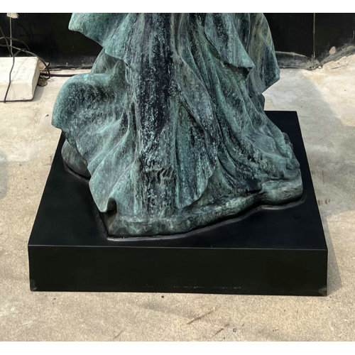 Bronze Winged Victory Statue with Historic Green Finish