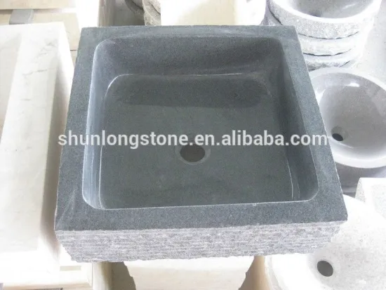 pandang black granite wash Laundry stone, stone sink basin