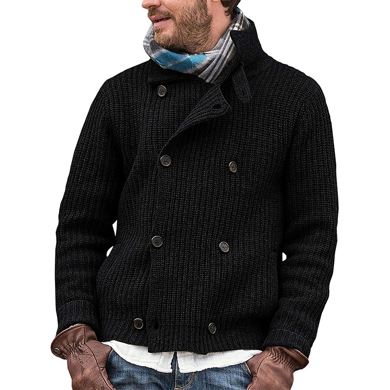 Herren -Schal -Kragen -Strickjacke Pullover