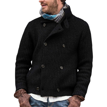 Maglione di cardigan con colletto a scialle da uomo