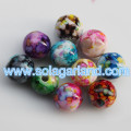 12MM 14MM Kunststoff Runde Loose Spacer Painted Chunky Beads
