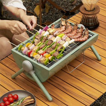 Top Selling Outdoor BBQ Grills Steel Folding Charcoal Grill for Picnic Camping for Smoker Charcoal Fuel