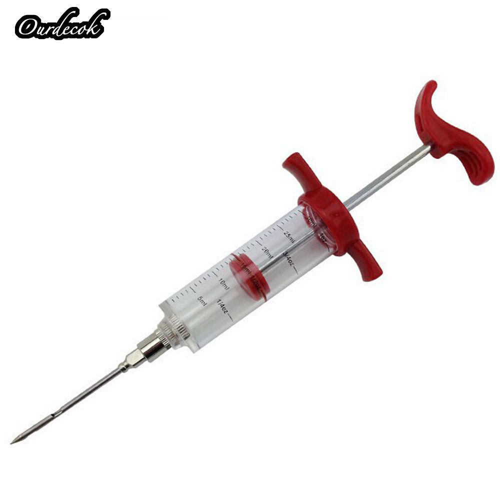 OurDecor Barbecue BBQ Tools Set Grill Syringe Kitchen Accessories Sauce Injector Roast Needle Party Decoration Home Decor