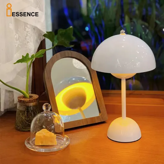 Stepless Dimmable Rechargeable LED Desk Lamp - Portable Flower Bud Design