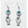 Hematite Earring with silver color finding