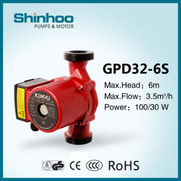 32-6S GPD Shinhoo High Efficient Small Hot Water Circulation Pump