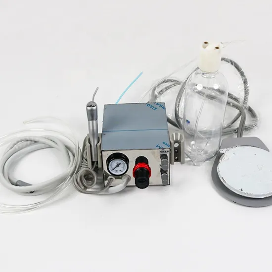 Portable Dental Air Turbine Unit with 3-Way 2-Hole/4-Hole and 600ML Bottle Air Control Foot Switch