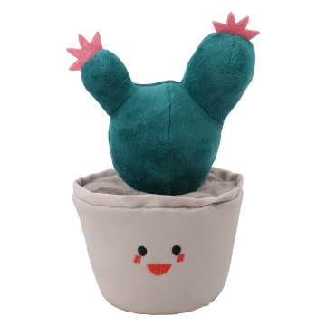 Cute and Durable Stuffed Plant Pet Toy: Squeaky Dog Chew Toy
