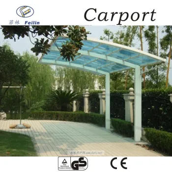 horizontal blinds sliding glass doors Aluminium carport