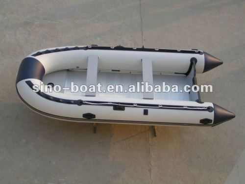 PVC aluminum floor inflatable boat with CE(BD390)