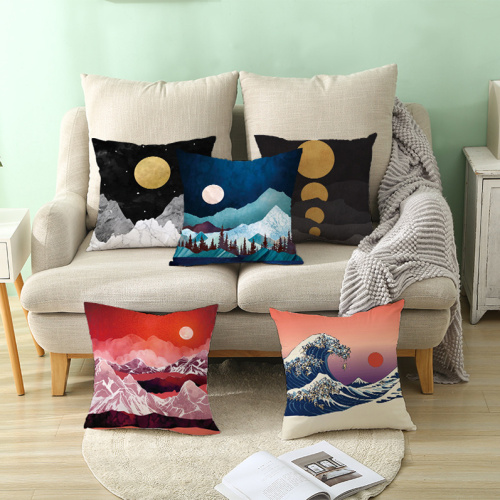 Cotton Velvet Cushion Covers High quality stylish simple gilding Christmas pillowcase Manufactory