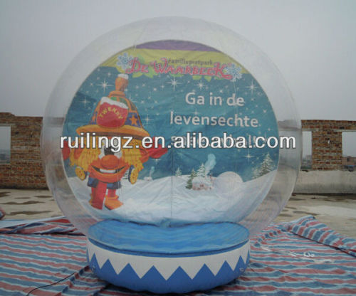 RL Christmas Inflatable snow globe,inflatable bubble ball for sale