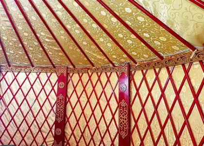 Wind-Resistant Outdoor Steel Mesh Frame Yurt for Scenic Area Accommodation