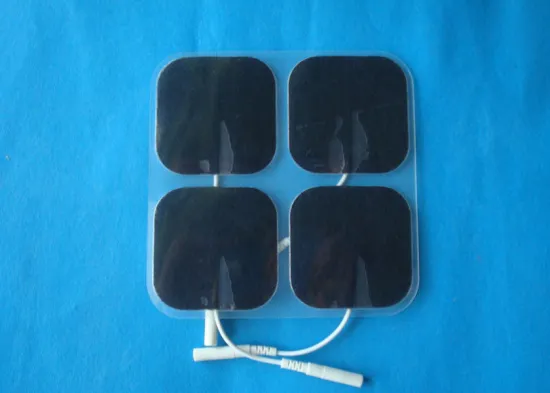 Self-adhesive Electrodes, Tens Unit Pads With Ce, White / Black Square Physiotherapy Electrode Pads