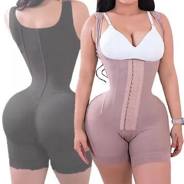 Women's BBL Small Waist Large Hip Slimming Corset Fajas High Compression Girdle Faja Bodysuit Body Shaper with Waist & Butt Lifter Shorts