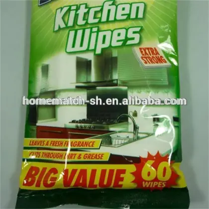 kitchen cleaning wet wipes, household cleaning tissue, cleaning cloth towel, China manufacturer