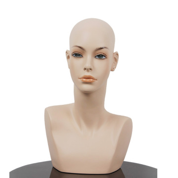 Wholesale Fiberglass Realistic Female Mannequin Heads for Display