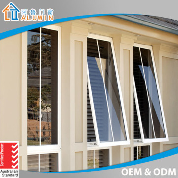 High Quality Aluminum Double Glass Top Hung Window Made In China