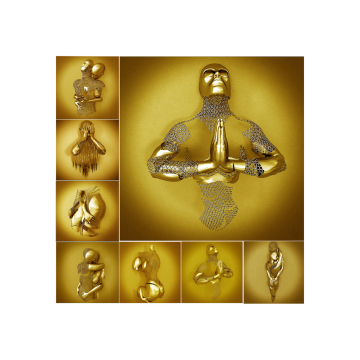 2021/2022 Best Seller Modern Love Decorative Art: 3D Metal Figure Statue & Abstract Printing Mural
