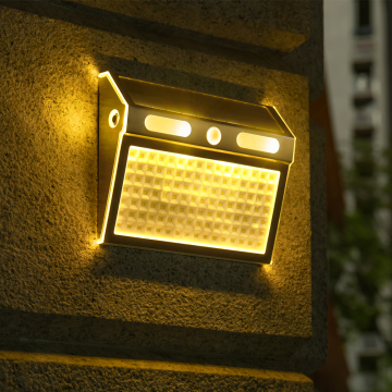Solar-Powered LED Wall Lamp for Outdoor Path Lighting