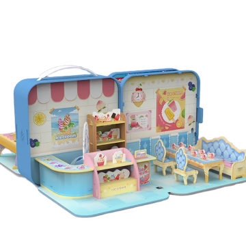 3D Puzzle Jigsaw: Children's Brain Teasers and Ice Cream Shop Stereoscopic Puzzle Book for Early Educational Development